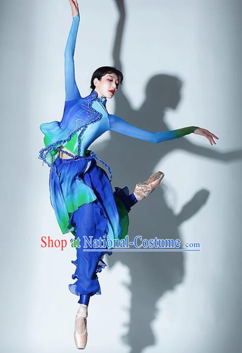 A Big River Dance Costume Fan Dance Costume Suit Performance Costume Classical Dance Practice Suit