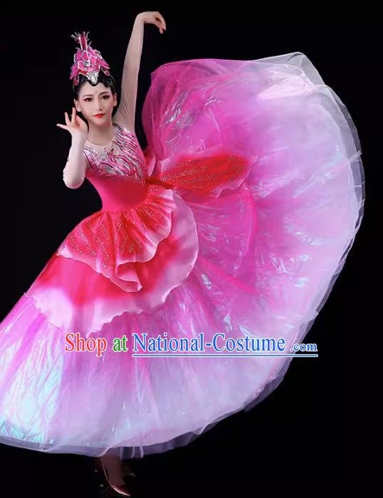 Chinese Performance Costumes In The Lights Dance Costumes Large Scale Stage Dance Opening Dance Big Swing Skirt Costumes