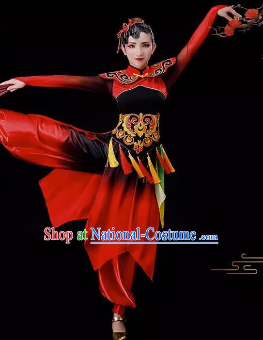 Drum Performance Costumes Gongs And Drums Performance Costumes Women Square Dance Costume Suit Yangko Costume Fan Dance Costume