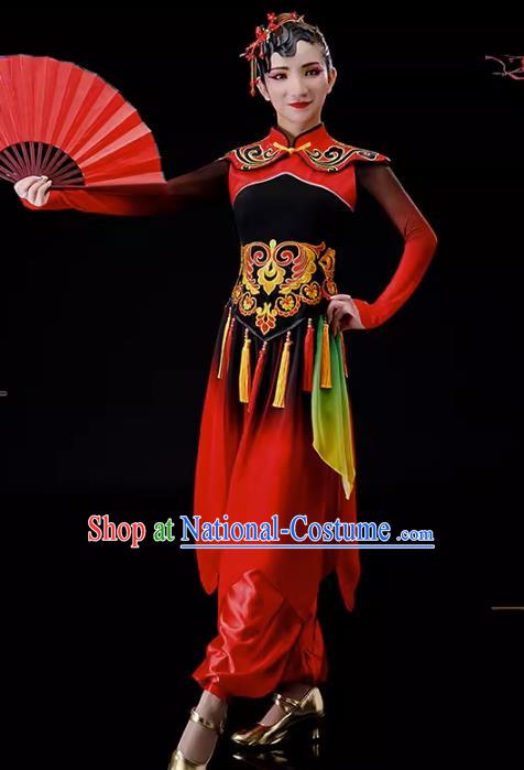 Drum Performance Costumes Gongs And Drums Performance Costumes Women Square Dance Costume Suit Yangko Costume Fan Dance Costume