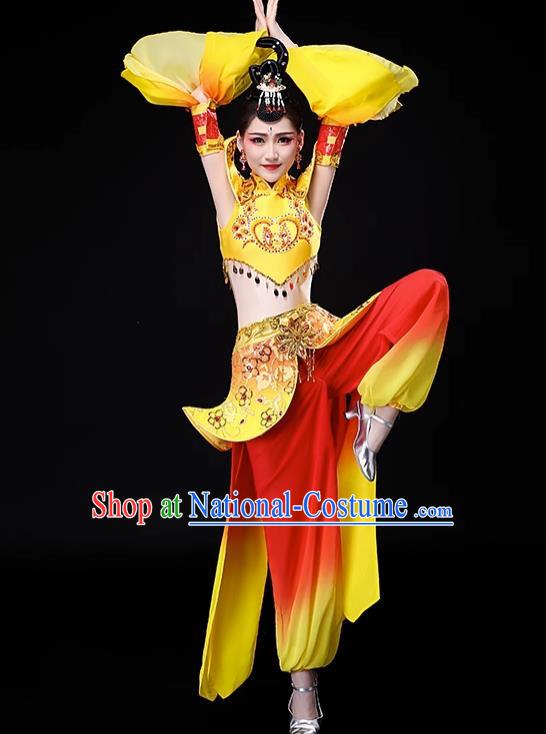 Xinjiang Dance Costumes Dunhuang Dance Costumes Classical Dance Thousand Handed Avalokitesvara Costumes Chinese Drumming Costumes Women