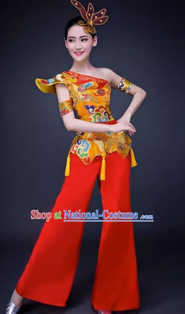 Water Drum Waist Drum Drumming Costume Performance Costume National Opening Dance Dragon And Lion Dance Female Adult Modern Chinese Style Yangko Costume