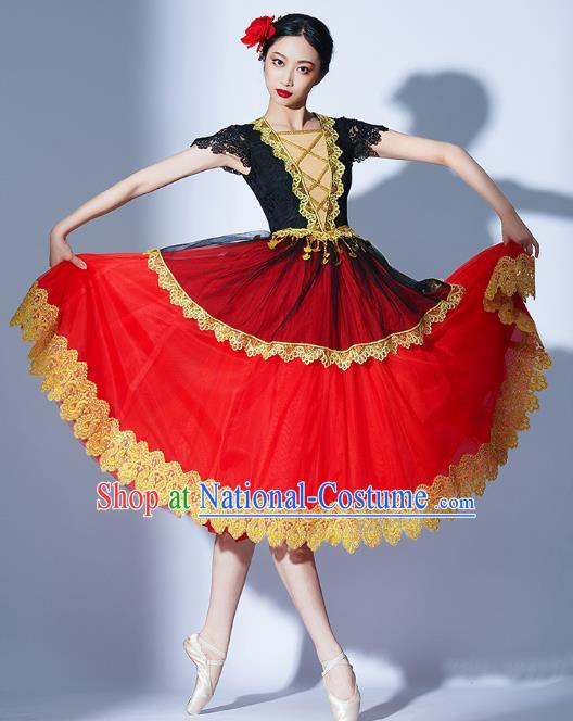 Drama Performance Costumes Spanish Dance Ballet Skirt Opera Stage Costumes Opening Dance Modern Dance Tap Dance