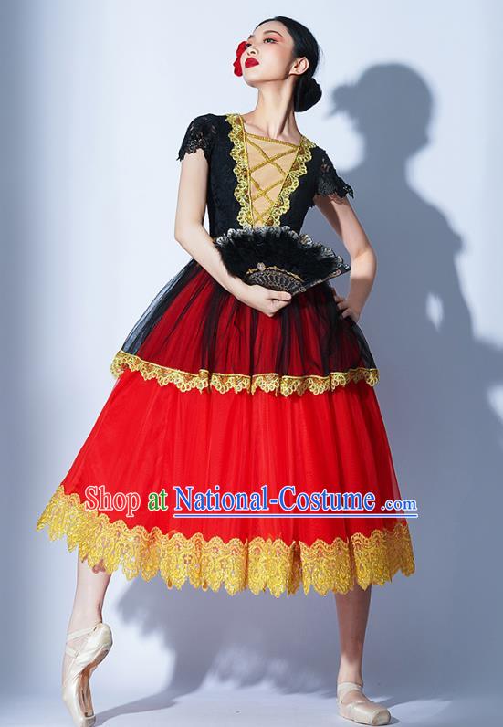 Drama Performance Costumes Spanish Dance Ballet Skirt Opera Stage Costumes Opening Dance Modern Dance Tap Dance