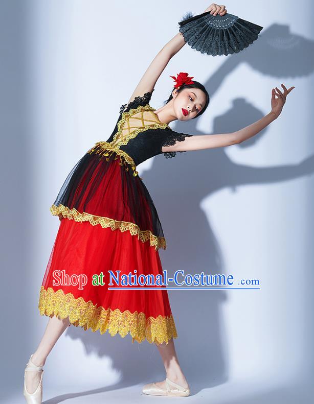 Drama Performance Costumes Spanish Dance Ballet Skirt Opera Stage Costumes Opening Dance Modern Dance Tap Dance