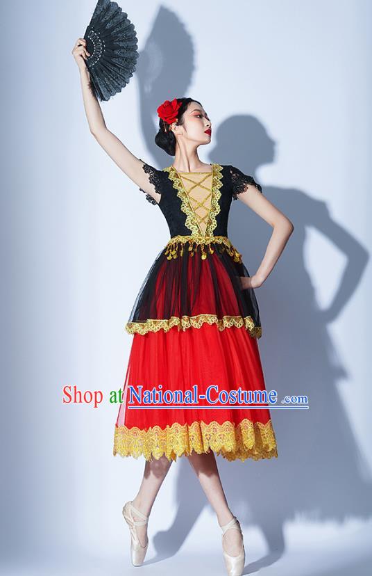 Drama Performance Costumes Spanish Dance Ballet Skirt Opera Stage Costumes Opening Dance Modern Dance Tap Dance