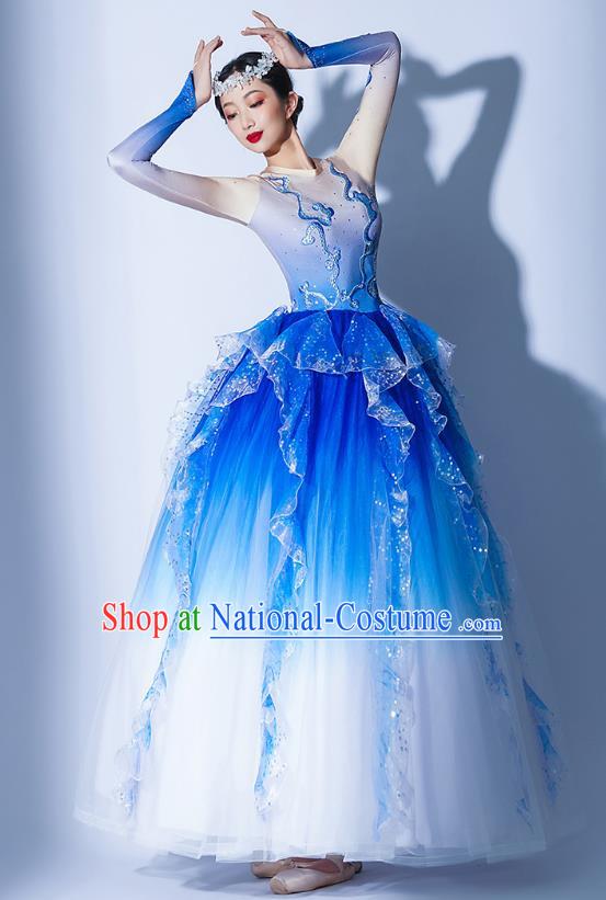 Opening Dance Big Swing Skirt Costumes Chorus Recitation Accompaniment Dance Costume Ballroom Dance Big Swing Skirt Dress