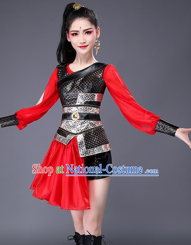 Drumming Performance Costumes Female Gongs And Drums Team General Performance Costumes Chinese Style Women Group Performance Costumes Hua Mulan Performance Costumes