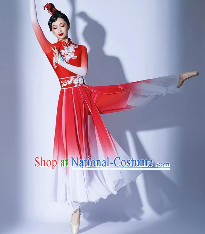 Classical Dance Jiaozhou Yangko Performance Costume Mangzhong Ancient Style Dance Clothing Practice Clothing Umbrella Dance Performance