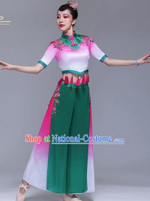 Bamboo Hat Dance Performance Costume Yangko Performance Costume Square Dance Suit Jiaozhou Yangko Dance Costume