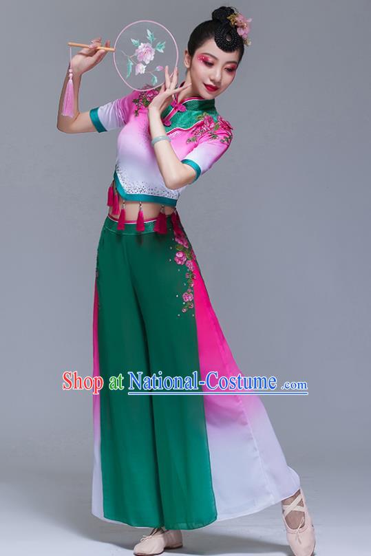 Bamboo Hat Dance Performance Costume Yangko Performance Costume Square Dance Suit Jiaozhou Yangko Dance Costume