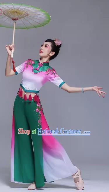 Bamboo Hat Dance Performance Costume Yangko Performance Costume Square Dance Suit Jiaozhou Yangko Dance Costume