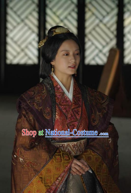 China TV Series An Ancient Love Song Court Empress Costumes Qin Dynasty Queen Hanfu Dresses