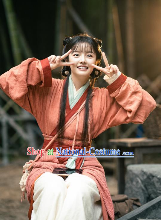 China TV Series An Ancient Love Song Yi Hua Dresses Village Girl Hanfu Clothing Ancient Young Lady Costumes