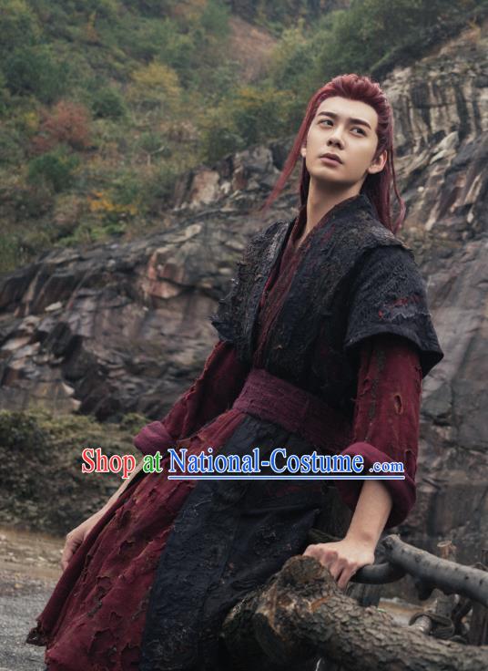 China Romantic Drama The Starry Love Young Warrior La Mu Clothing Ancient Swordsman Costumes