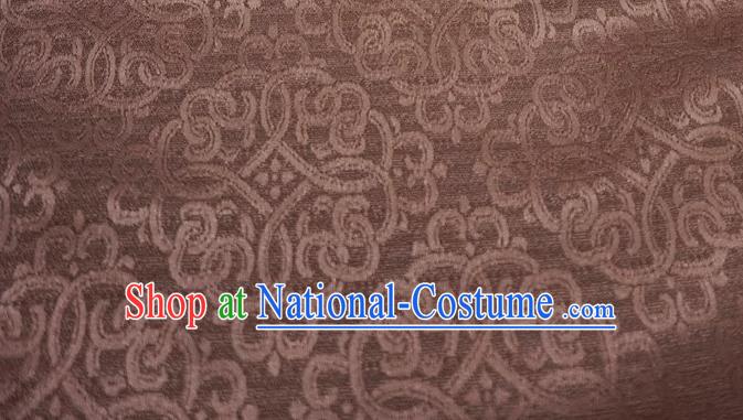 Light Coffee Chinese Classical Lucky Clouds Pattern Material Traditional Design Brocade Fabric Ancient Hanfu Cloth