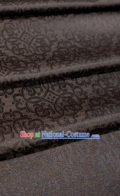 Coffee Chinese Ancient Hanfu Cloth Classical Lucky Clouds Pattern Material Traditional Design Brocade Fabric