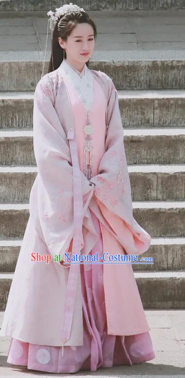 China Romantic Drama My Sassy Princess Liu Ling Lilac Clothing Ancient Noble Infanta Costumes