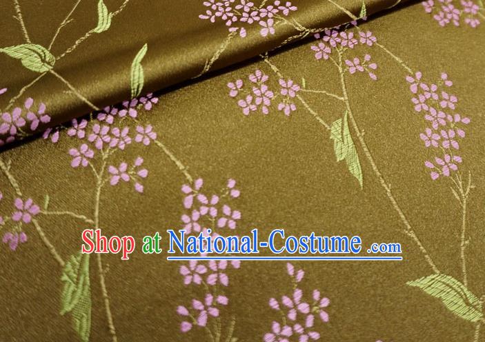 Brown China Cheongsam Cloth Classical Pentas Pattern Material Traditional Design Brocade Fabric