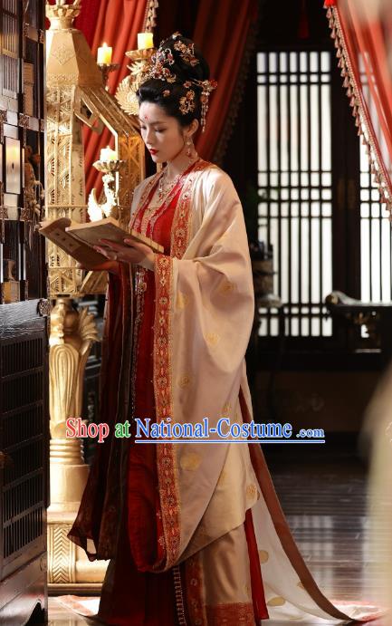 China Song Dynasty Empress Costumes Ancient Royal Queen Clothing TV Series New Life Begins Shangguan Yan Dress