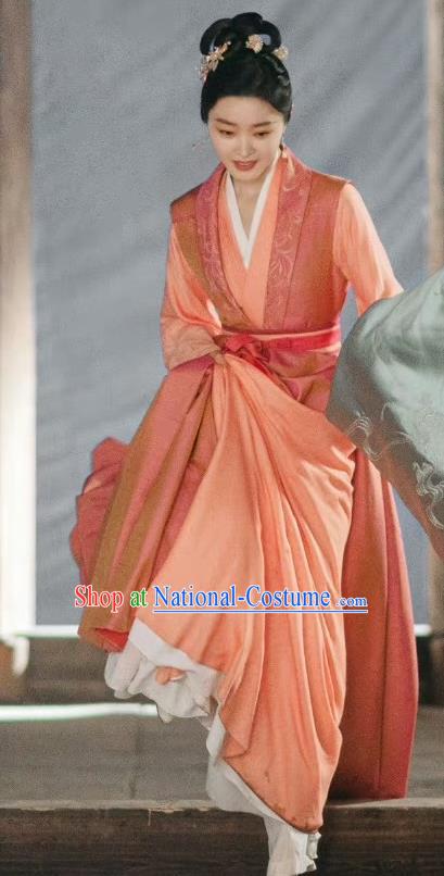 Chinese Ancient Young Beauty Clothing TV Series Destined Chang Feng Du Liu Yu Ru Dress Song Dynasty Noble Lady Costumes