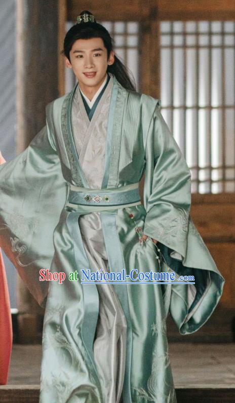 Chinese Song Dynasty Young Childe Costumes Ancient Scholar Clothing TV Series Destined Chang Feng Du Gu Jiu Si Attire