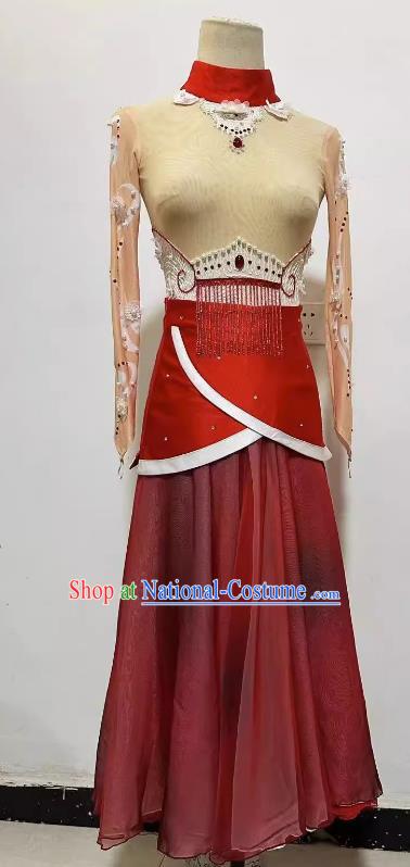 Woman Solo Dancing Clothing Professional Stage Performance Costume China Classical Dance Dress