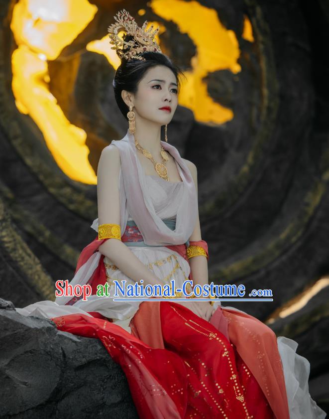 China Xianxia Drama Till The End of The Moon Goddess Ye Xiwu Dress Ancient Fairy Garment Costumes