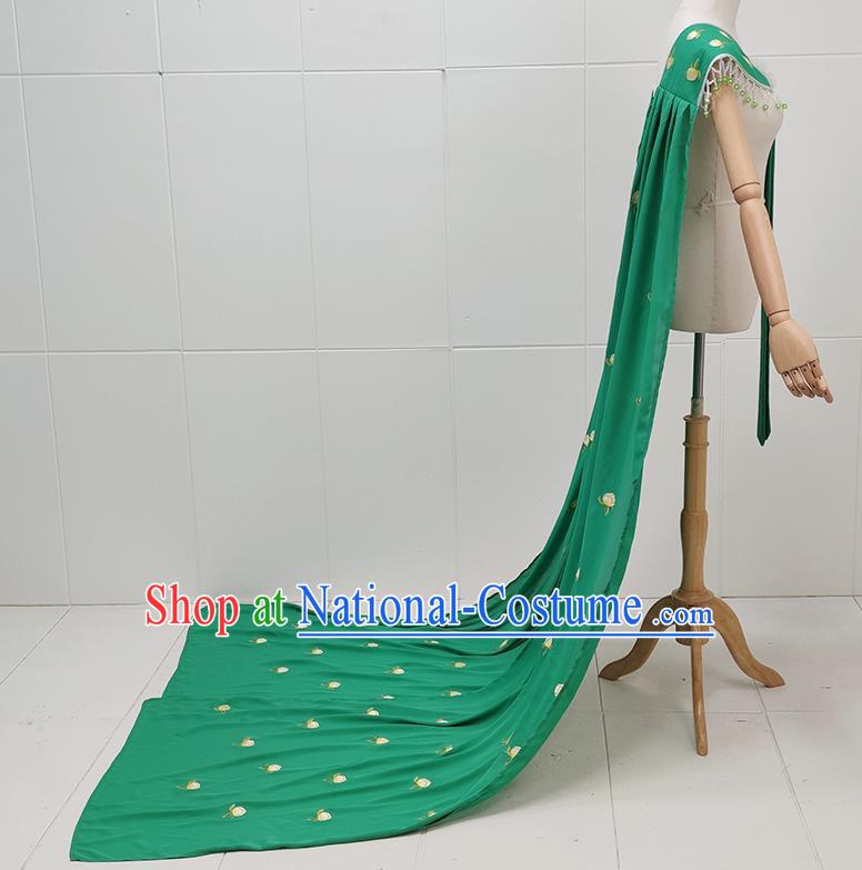 Drama Hua Dan Cloak Ancient Costume Yue Opera Huangmei Opera Costume Cloak With Gold Embroidery