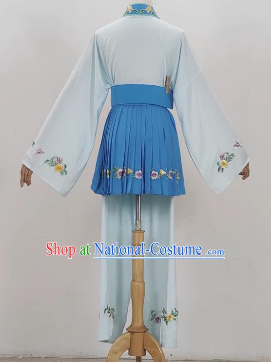 Light Blue Opera Maid Costume Ancient Costume Shaoxing Opera Huangmei Opera Costume Fifth Birthday Maid Costume Stage Performance Costume