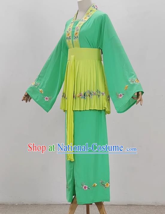 Green Opera Maid Costumes Ancient Costumes Shaoxing Opera Huangmei Opera Performance Costumes Five Girls Birthday Maid Costumes Stage Performance Costumes