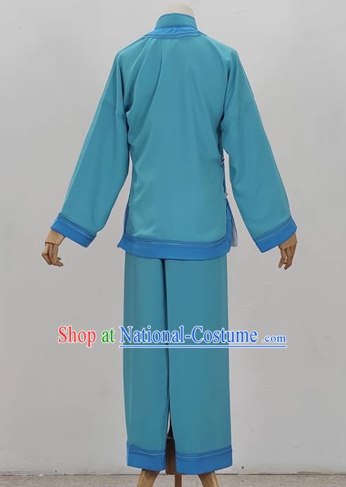 Blue Drama Village Girl Costumes Ancient Costumes Huangmei Opera Performance Costumes Yue Opera Jiujin Girl Plain People Women Clothes