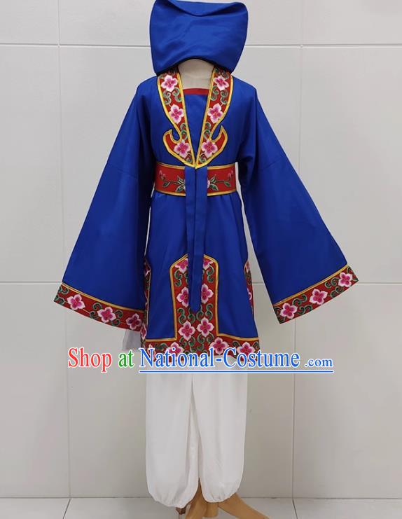 Sapphire Blue Drama Lantern Costumes Ancient Costumes Huangmei Opera Costumes Children Clothes Couple Lantern Costumes Books And Children Clothes