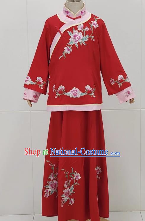 Red Drama Lantern Costumes Costumes Huangmei Opera Costumes Couple Lantern Costumes Women Costumes