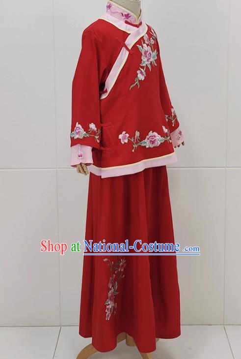 Red Drama Lantern Costumes Costumes Huangmei Opera Costumes Couple Lantern Costumes Women Costumes