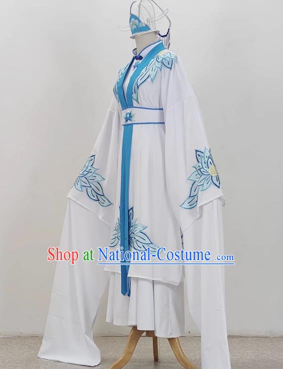 Yue Opera Jade Dragonfly Nun Clothes Costumes Huangmei Opera Performance Costumes Nunnery Recognition Mother Opera Performance Costumes