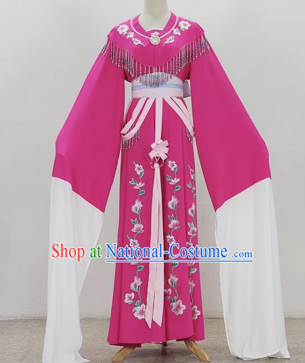 Rose Red Shaoxing Opera Hua Dan Costume Costumes Miss Costumes Opera Stage Performance Costumes