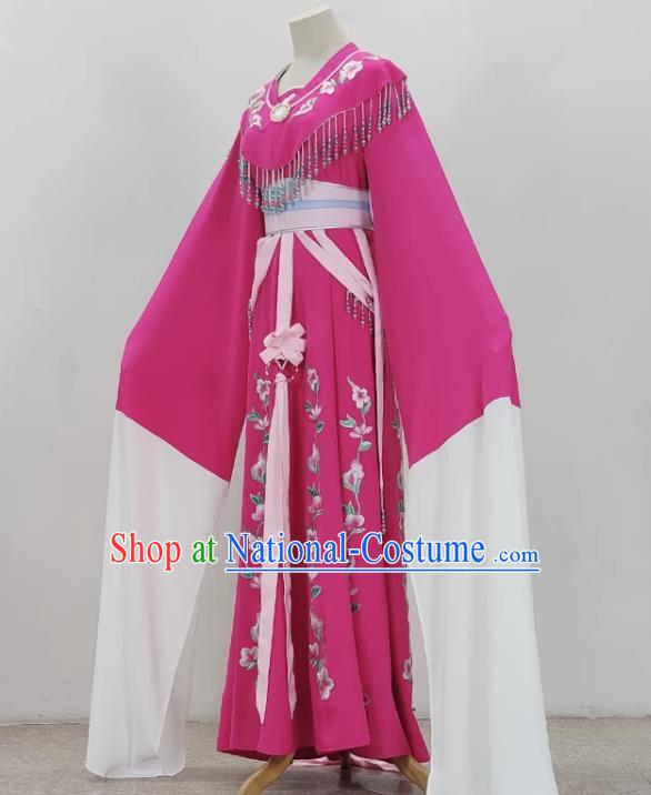 Rose Red Shaoxing Opera Hua Dan Costume Costumes Miss Costumes Opera Stage Performance Costumes