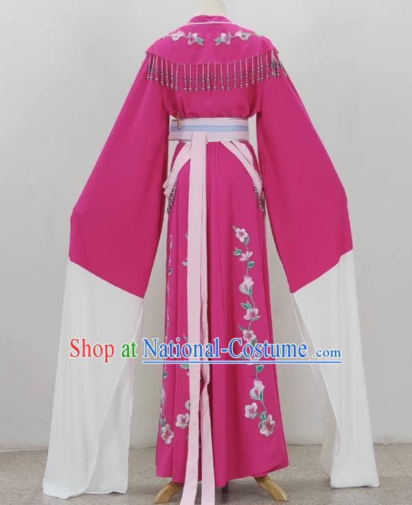 Rose Red Shaoxing Opera Hua Dan Costume Costumes Miss Costumes Opera Stage Performance Costumes