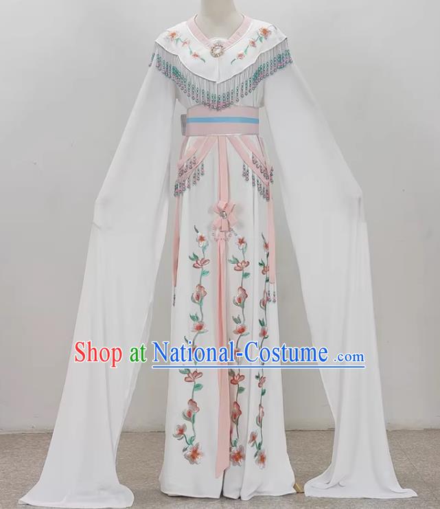 White Yue Opera Hua Dan Costume Costumes Miss Costumes Opera Stage Performance Costumes