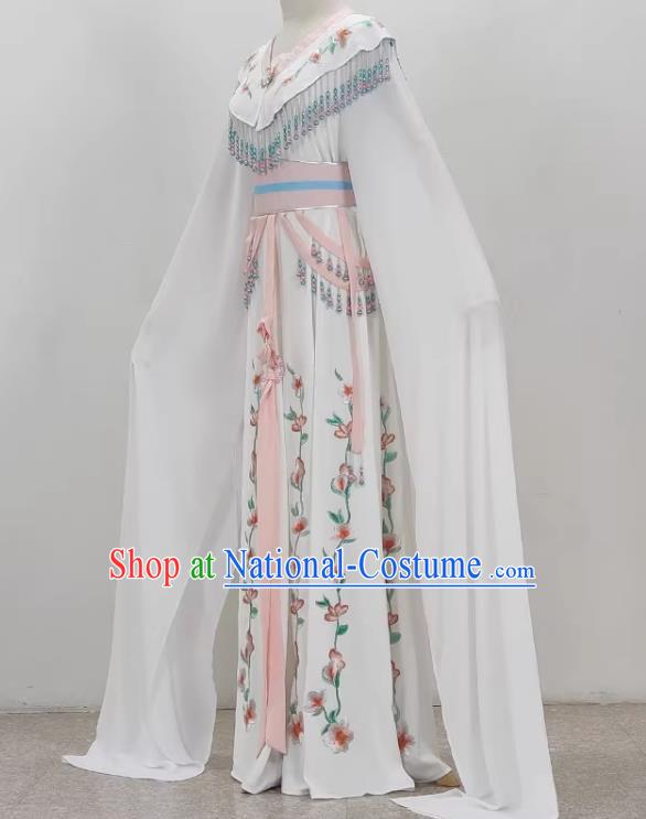 White Yue Opera Hua Dan Costume Costumes Miss Costumes Opera Stage Performance Costumes