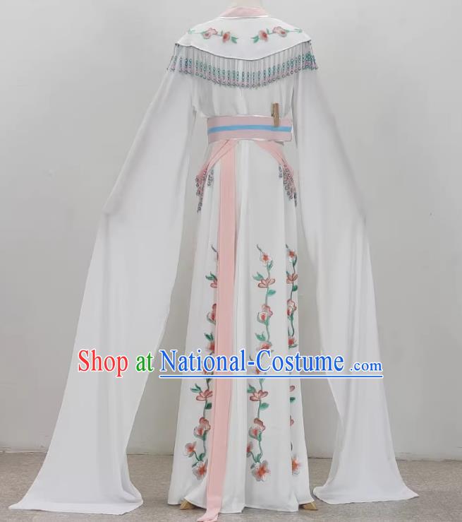 White Yue Opera Hua Dan Costume Costumes Miss Costumes Opera Stage Performance Costumes