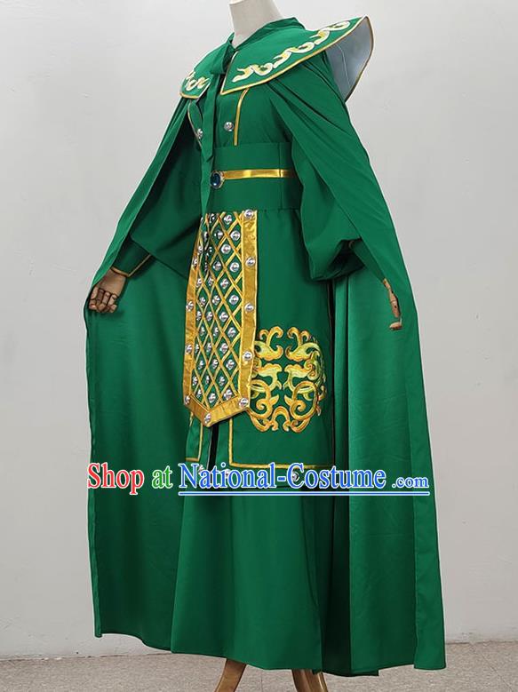 Green Yue Opera Soldier Clothes Embroidered Costumes Drama Cantonese Opera Qiong Opera Huangmei Opera Costumes
