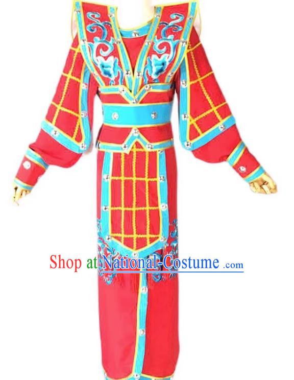 Red Drama Men Military Uniforms Costumes Yue Opera Huangmei Opera Performance Costumes Official Uniforms Martial Arts Uniforms