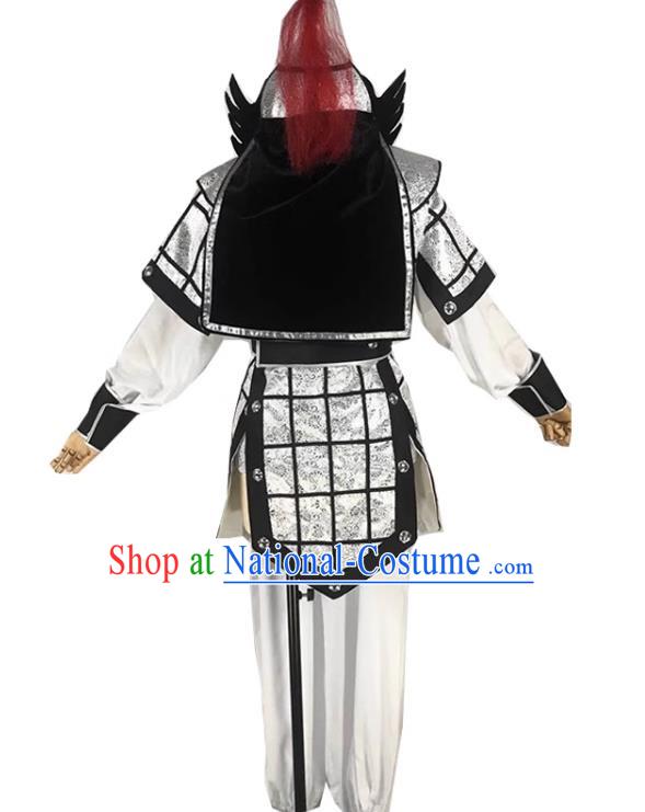 Black Drama Soldier Clothes Costumes Yue Opera Huangmei Opera Costumes Qiong Opera Opera Male Soldiers Martial Arts Clothes