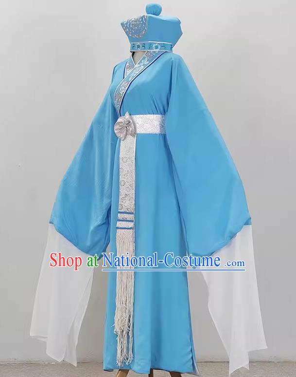 Silk Flower Delivery Club Embroidered Slant Collar Xiaosheng Yi Costume Drama Opera Yue Opera Cantonese Opera Qiong Opera Huangmei Opera