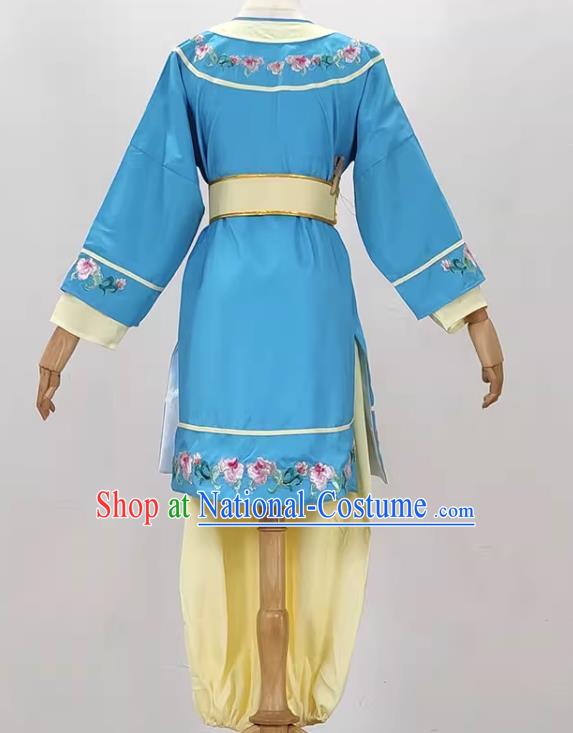 Blue And Yellow Shutong Four Nine Embroidered Costumes Yue Opera Qiong Opera Huangmei Opera Drama