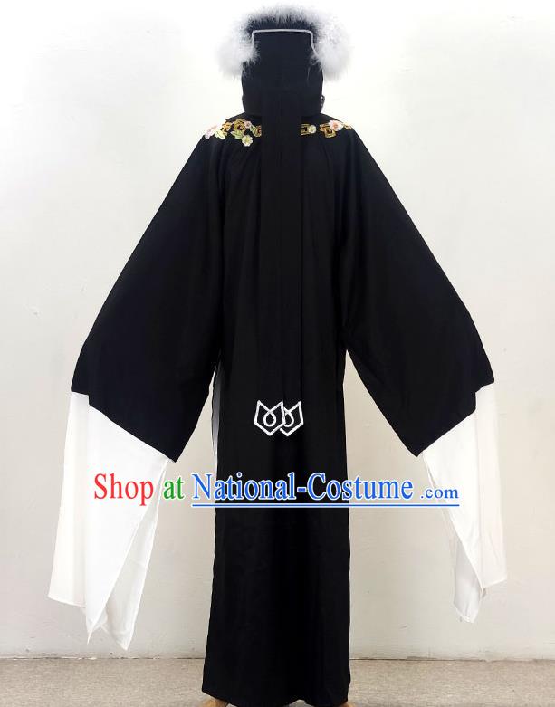 Black Inclined Collar Xu Xian Xiaosheng Embroidered Costume Drama Opera Yue Opera Huangmei Opera Qiong Opera Costume Dance Performance Costume