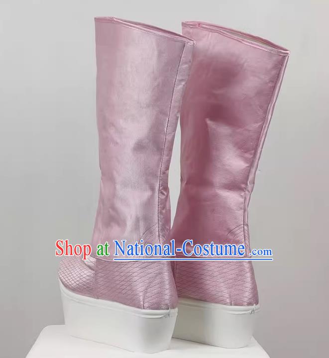 Yue Opera Meng Lijun Satin Nano Bottom 2 Inch High Top Performance Shoes Drama Opera Yue Opera Huangmei Opera Dance