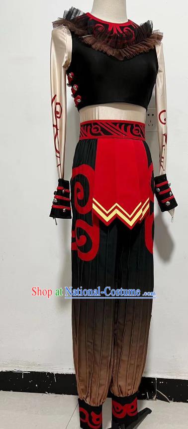 China Children Group Stage Performance Costume Folk Dance Clothing Little Eagle Dance Outfit